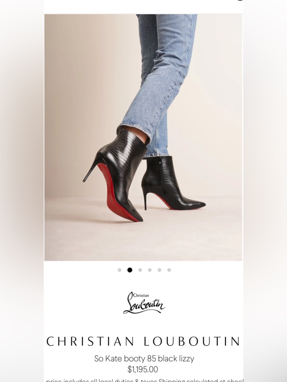 Christian Louboutin So Kate Black Lizzy Bootie 85mm, size 37 - Picture 8 of 12